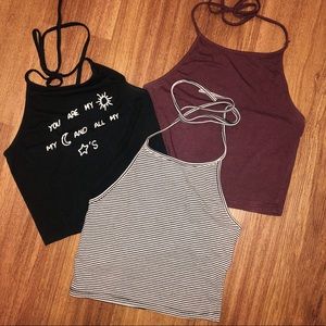 3 Brandy Melville Sachi Halter Tops